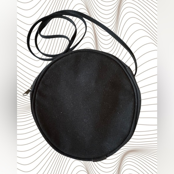 YONBEN Black Circle Crossbody Bag with Embellishment “I’m Soo Shy Hahahaha” - Picture 7 of 7